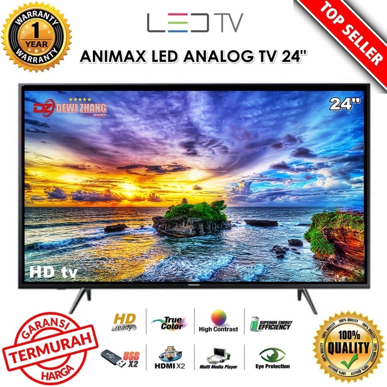 New Stock.. TV LED 24 INCH ANIMAX WEYON DIGITAL TV LED ANALOG-DIGITAL-SMART LAYAR HD SUPPORT USB HDM