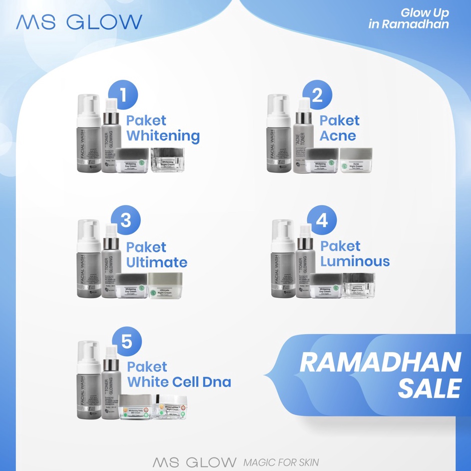 TERMURAH MS GLOW All PRODUKPAKET WAJAH WHITENING/ACNE /ULTIMATE/LUMINOUS/MEN/SERUM PEELING/LIFTING/R