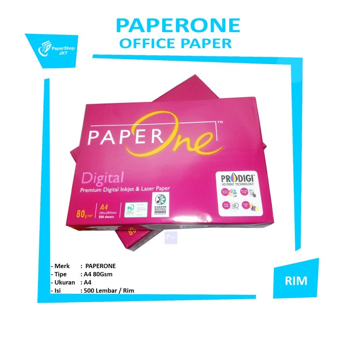 

Terlaris Termurah!!! Kertas Paperone A4 80 Gram Office Paper Print