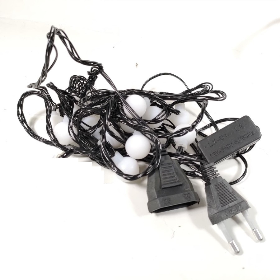 PT5 LAMPU NATAL BULAT ANGGUR KELERENG RAINBOW - LAMPU HIAS NATAL T2R