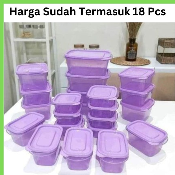 Set Toples Tupperware Ware Makanan 18 Pcs / Tupperware Promo Premium