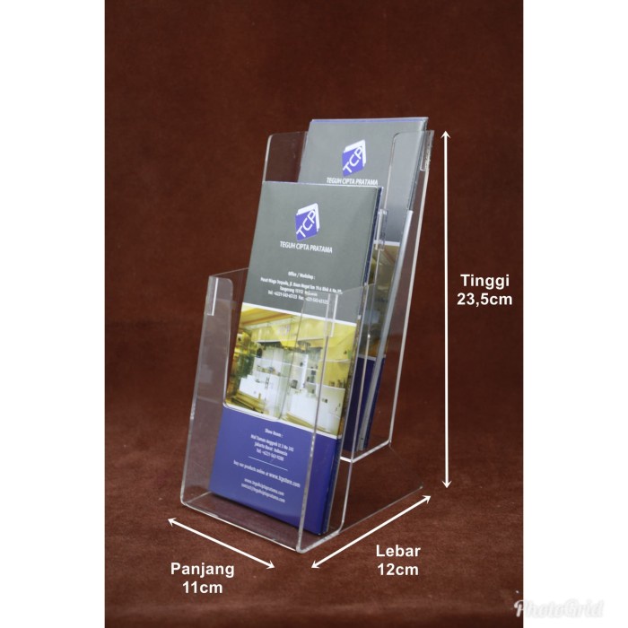 

Terlaris Acrylic Tempat Display Brosur Ukuran A6 2 Susun