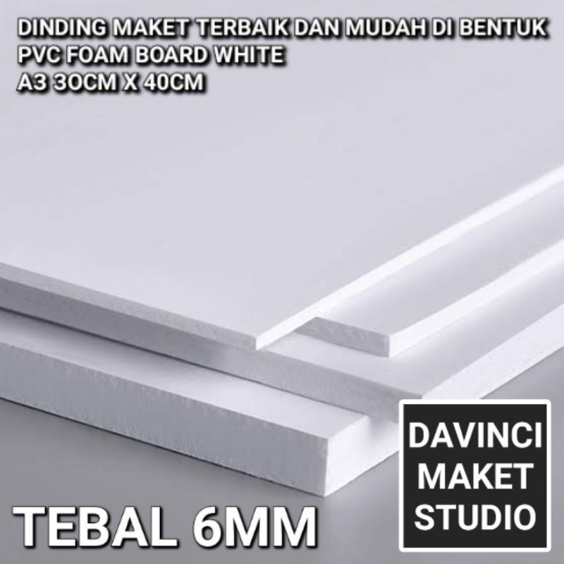 

(6MM) A3 PVC Foam Board - Karton PVC 6mm - 30cm x 40cm