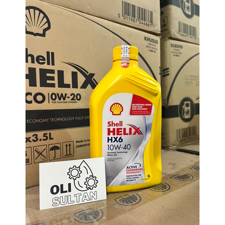 Hot Sale.. SHELL HELIX HX6 10W-40 1L | BARCODE HIJAU ORIGINAL | OLI SHELL | OLI MOBIL