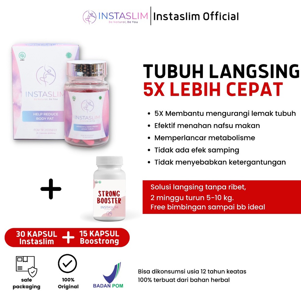 Codeb0B5n INSTASLIM PELANGSING BADAN - OBAT DIET AMPUH - PELUNTUR LEMAK - PENGECIL PERUT BUNCIT