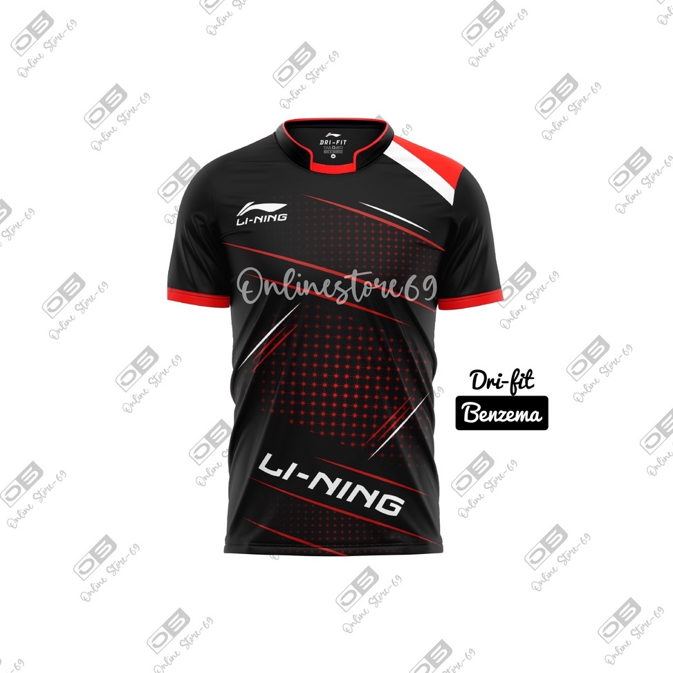 ➛QwS Baju badminton Lining , Jersey badminton , Baju bulutangkis , Atasan bulutangkis ❉ ★★★