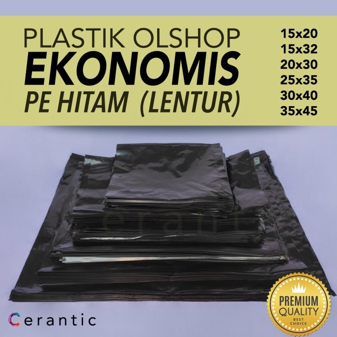 

[PRODUK 7JYCF35] Kantong Plastik Olshop Bungkus Online Shop PE HITAM EKONOMIS kiloan 3336