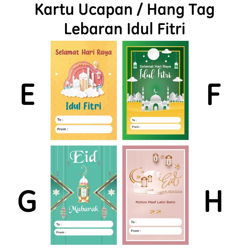 

NIVLA Kartu Ucapan / hang tag Lebaran Idul Fitri 46