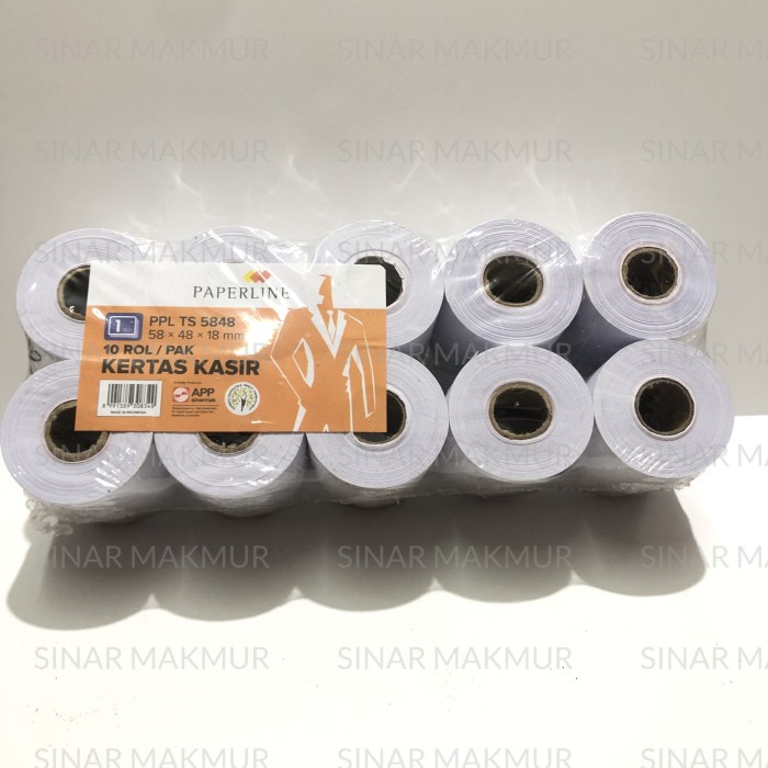 

Terlaris Kertas Kasir/Struk Hvs 58X48X12 Mm Paperline