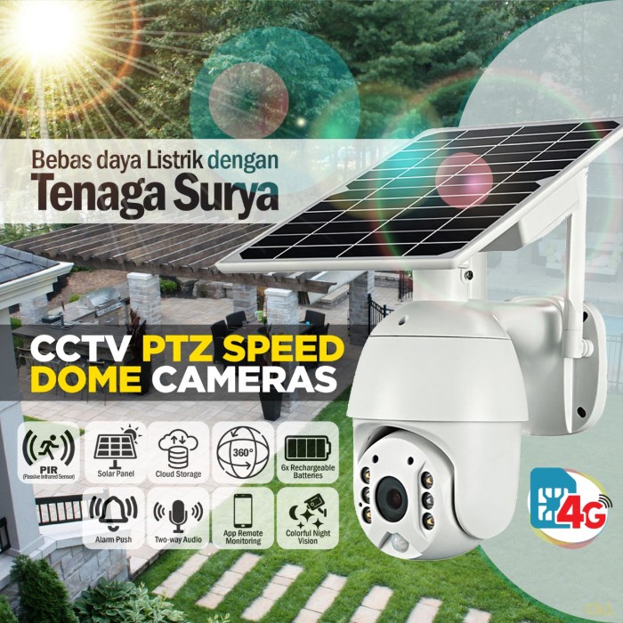 Cctv 4G Solar Camera Dengan Panel Surya