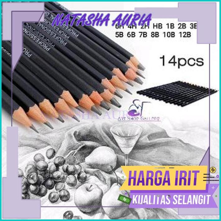 

SET PENSIL SKETSA DRAWING GRAPHITE PROFESSIONAL PENCILS CHARCOAL 14PCS TERBAIK