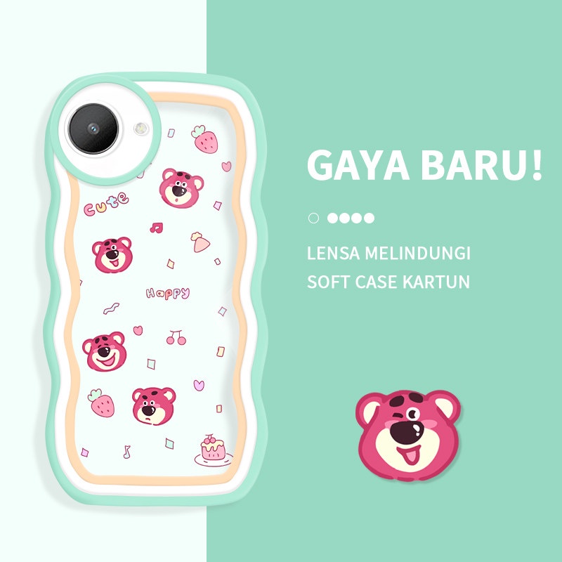 Casing Ponsel untuk Realme C30S C31 C33 C35 C55 Narzo 20 50 V13 5G Case Kartun Lucu Beruntung Berwar