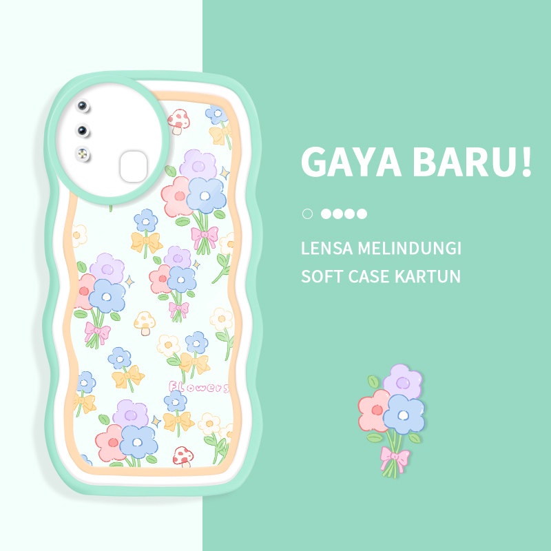 Casing Ponsel untuk VIVO Y91C Y91I Y93 Y95 Z5I Case Kartun Lucu Beruntung Berwarna warni Indah Batas