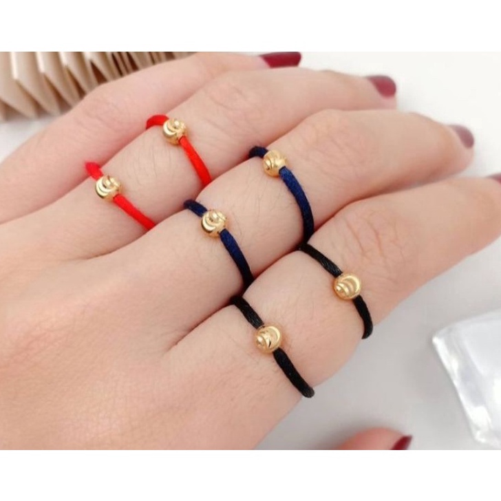 ☈Terlaku.← TWYYG Cincin Tali Emas 0.10 gram kadar 10 karat"Semar Nusantara" L77 ✬Model Baru