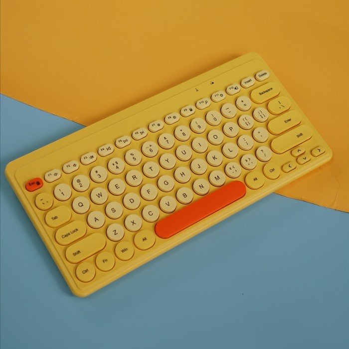 Wireless Keyboard Yellow Portable Ni Dongle Windows Laptop Komputer