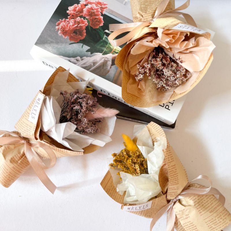 Mini Paretzi Bouquet / Buket Bunga / Bunga Kering / Buket Wisuda /Kado Buket