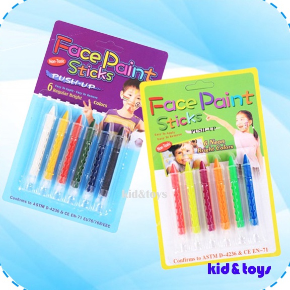 

COD Kidntoys Cat Wajah Face Painting stick Mewarnai Melukis Wajah Non Toxic Washable Paint Stick Kirim Langsung ♪ヽ(