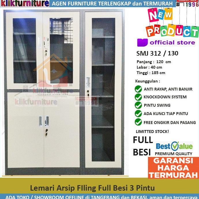 

Lemari Arsip Besi Filing Cabinet Besi 3 Pintu FC 043