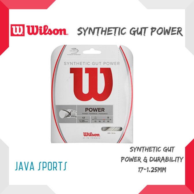 Senar Raket Tenis Wilson Synthetic Gut Power |Synthetic Gut |Power|