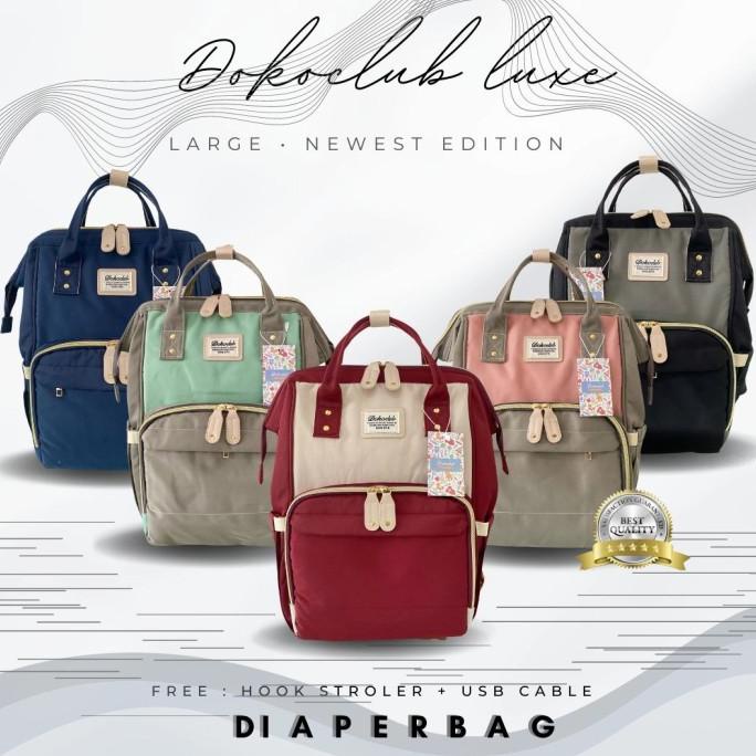 Tas Diaper Bag Dokoclub / Anello LUXE GEN 3 UPGRADE (PLUS SLOT IPAD)