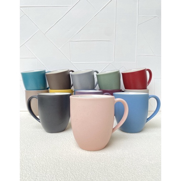 TERPERCAYA. 1 Pcs Gelas Mug Keramik Cangkir Kopi Keramik Cafe Daily Mug Colorfull
