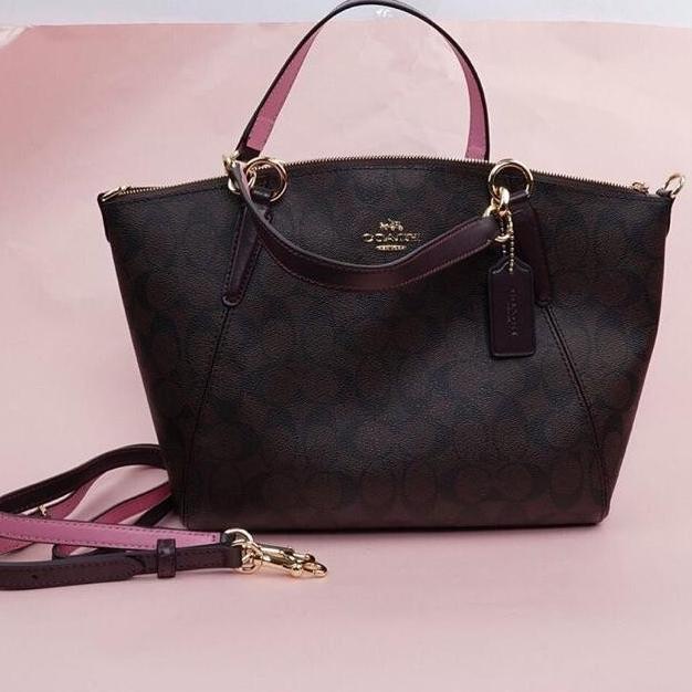 Coach F28989 Signature Small Kelsey Brown Black