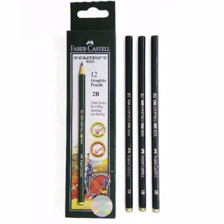 

48 Pensil faber-castell 2B - 2 (12 pcs/ 1 pak) ✦Terlaris