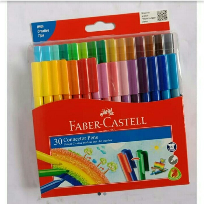 

Spidol Warna Faber-Castell Connector 30 Colours.