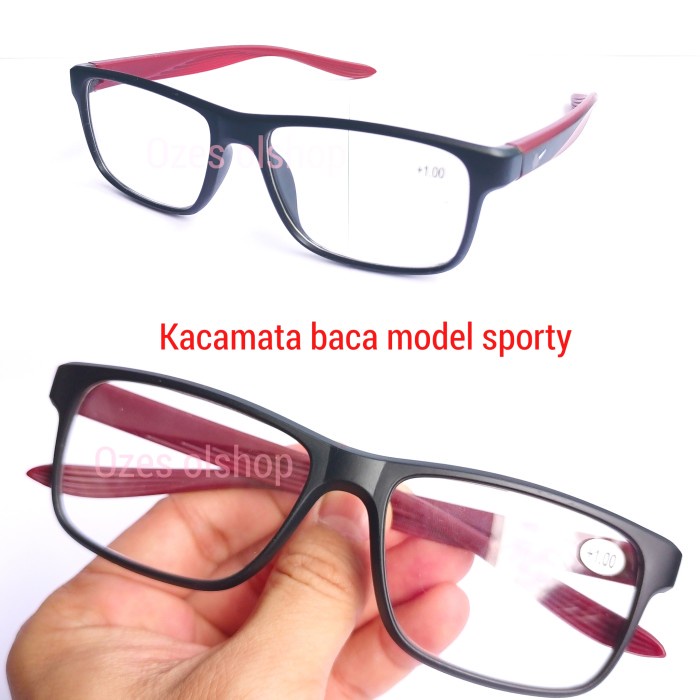 Terlaris Kacamata Baca / Kaca Mata Plus / Kacamata Baca Pria Model Sport
