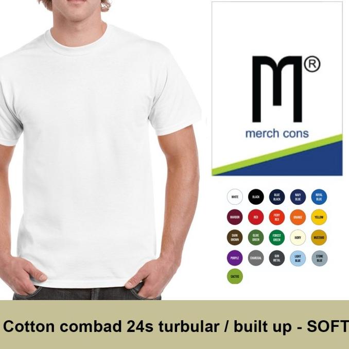 MERCHONS KAOS POLOS COMBAD 24S LUSINAN BUILT UP