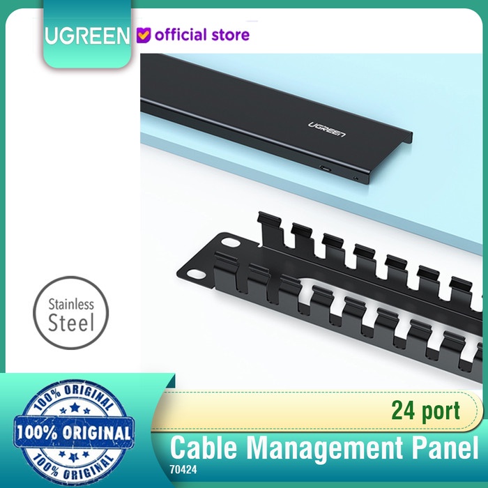 24-Port Ethernet Cable Management Rack