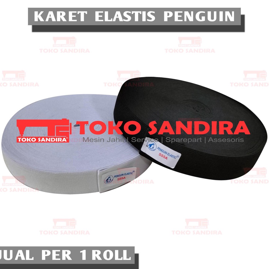 ✿Mrv 1 ROL KARET ELASTIS 3 CM/KARET PENGUIN 555A/KARET 3 CM/KARET MURAH/KARET ELASTIC PENGUIN 3 CM/K