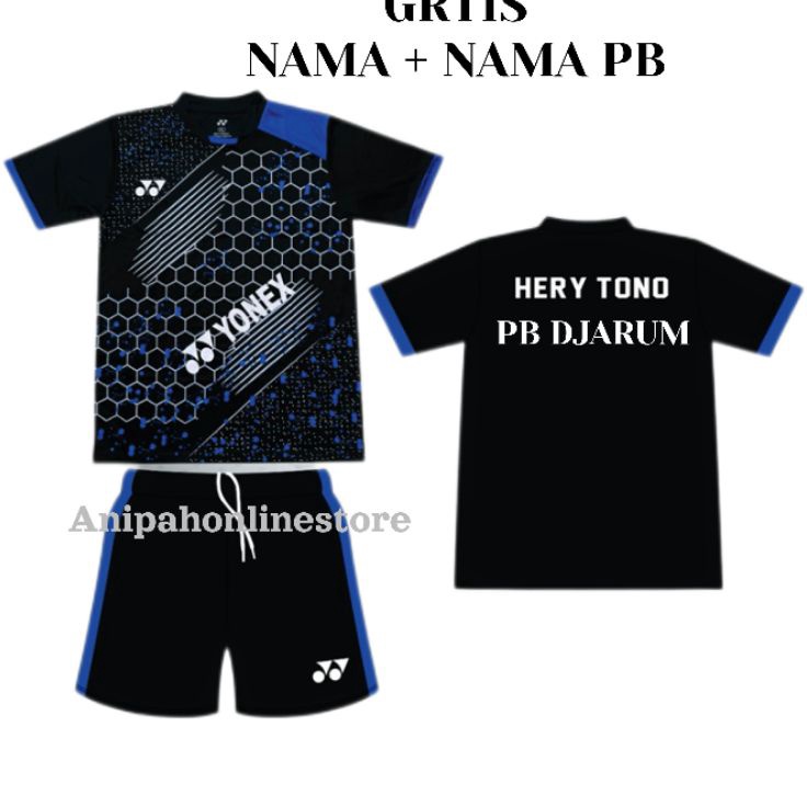 ✲AVU ( Free nama + nama pb ) Jersey badminton pria wanita/ baju bulutangkis dewasa kaos badminton cu