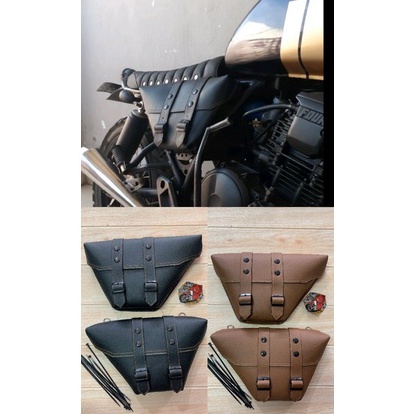 ➢FhE Tas motor side bag cover aki japstyle custom kulit ✢ I ✍