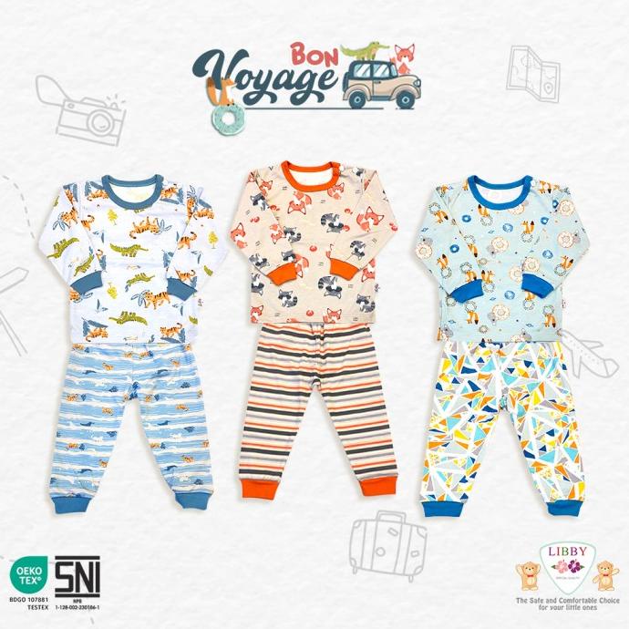 LIBBY BABY 3 SETELAN PANJANG S M L 2L XL XXL PIYAMA ANAK LIBBY BABY