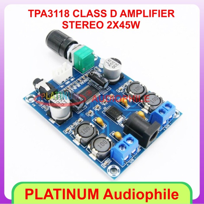 TPA3118 AMPLIFIER CLASS D 2X45W TPA3118D2 CLASS D AMPLIFIER STEREO