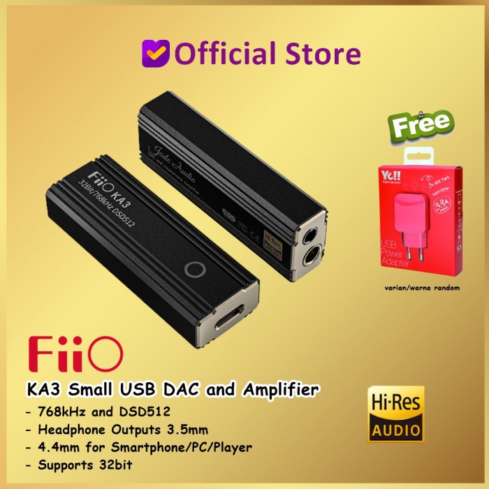 FIIO KA3 PORTABLE HI-RES USB DAC AND AMPLIFIER KA 3
