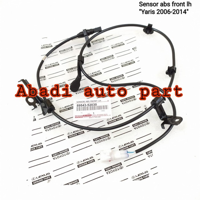 kabel sensor abs Toyota Yaris 2006-2014 depan kiri Toyota