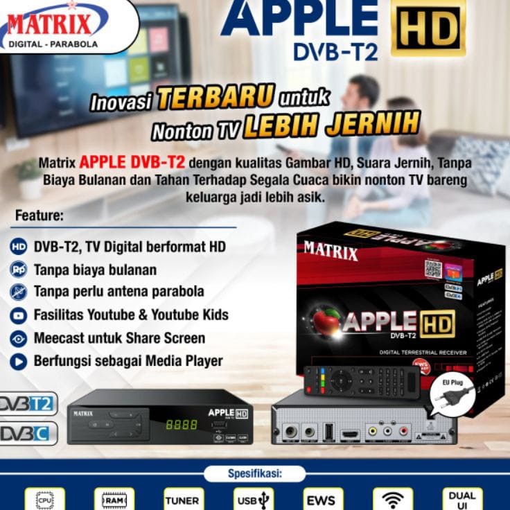 ★★★ GROSIR SET TOP BOX TV DIGITAL MATRIX APPLE DVB T2 EWS HD / SET TOP BOX TV DIGITAL MATRIX / ALAT 