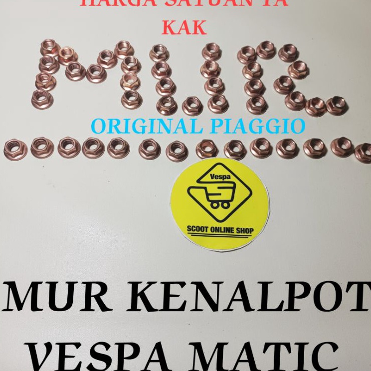 ✪Pmz Mur Knalpot Vespa Matic Set Original Piaggio ✮ ➔