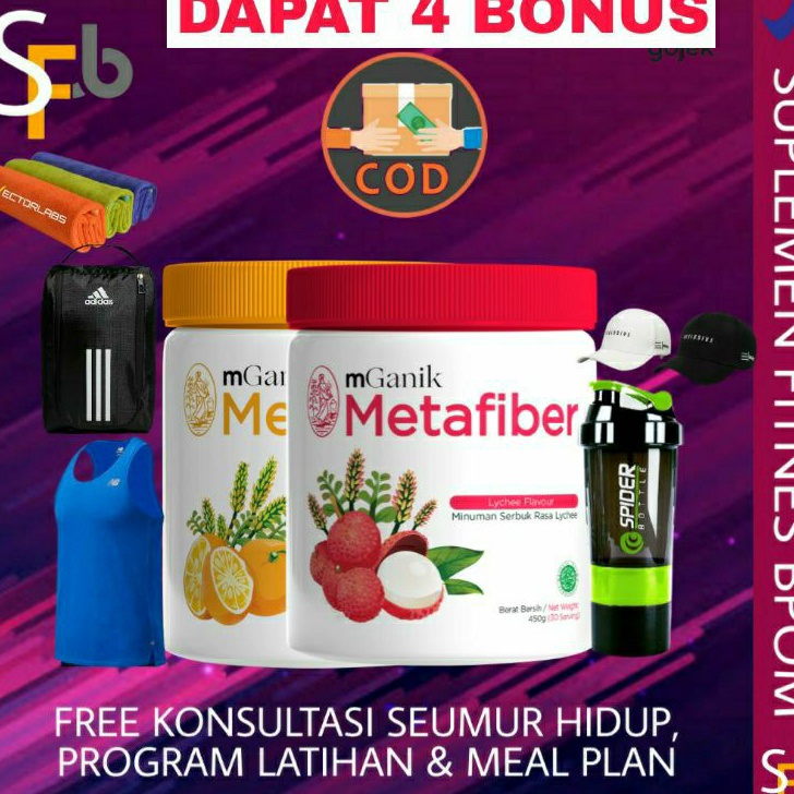

⚡COD⚡ MGANIK METAFIBER 450 Gr Gram Minuman Serat Fiber Untuk Diabetes M ganik Meta fiber