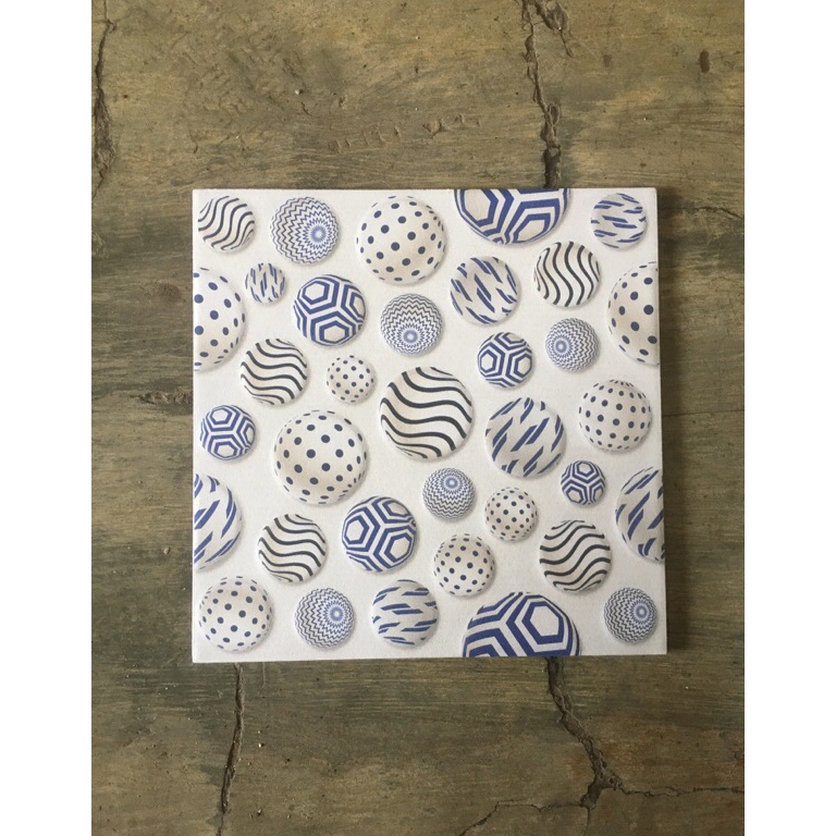 Bestseller.. keramik lantai 25x25 kamar mandi kasar kesat tidak licin coral biru putih kw1 D78