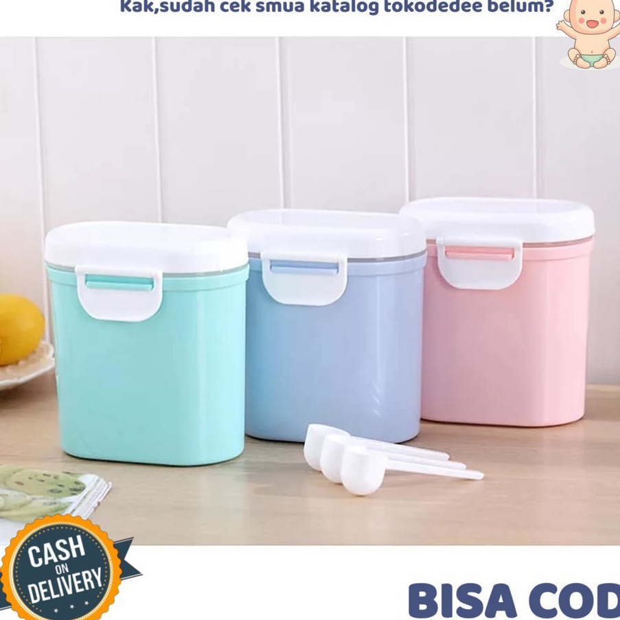 ・FeV Toples Susu Bubuk Bayi Anti Tumpah Double Sealed Lucu / Baby Food Container Unik / Wadah Penyim