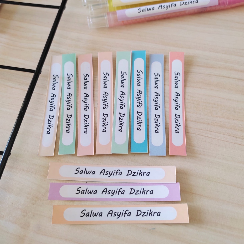 

K49 30 PCS STICKER NAMA PENSIL PERALATAN ANAK A6T