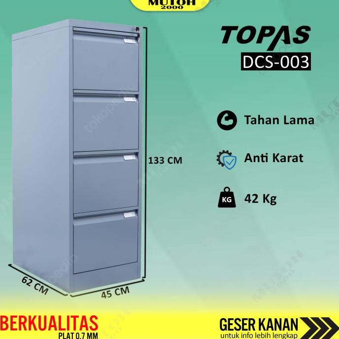 Big Sale Filing Cabinet Filling Kabinet Topas Dcs-003 - 4 Susun 4 Laci Limited Edition