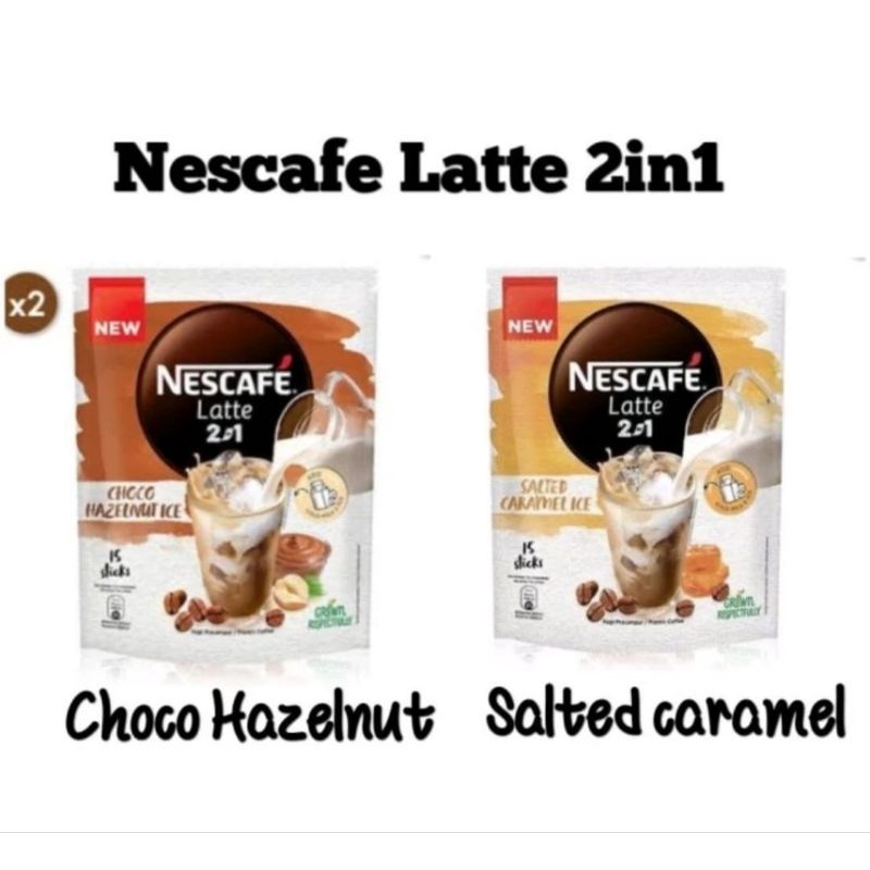 

NESCAFE LATTE 2IN1 SALTED CARAMEL ICE COFFEE NESCAFE CHOCO HAZELNUT ICE COFFEE