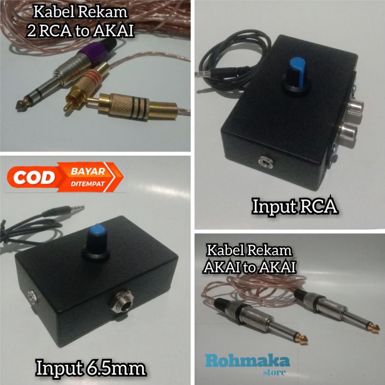 Ready stok ( ASD) ALAT REKAM MIXER KE HP + KABEL REKAM JACK AKAI TO 2 DUA RCA / AKAI TO AKAI / JEK M