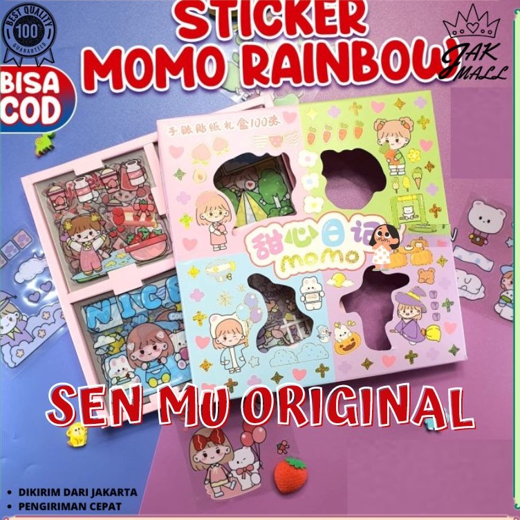 

RHYF8495 sCODs 100 Lembar Stiker Mix Warna Motif Kartun Korea Lucu Anti Air Dekorasi Handbook Scrapbook DIY JM