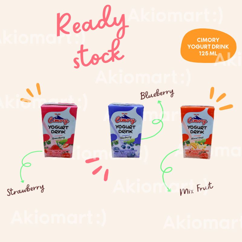 

Cimory Yogurt Drink Minuman Yogurt Rasa Blueberry Strawberry Mixed Fruit 125 ml