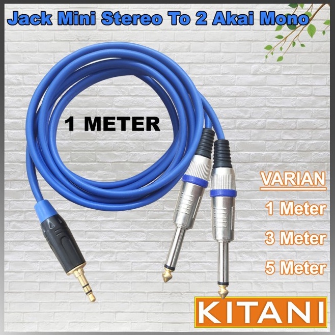 ⁎TYi Jack Audio Mini Stereo 3.5 AUX To 2x Akai 6.5 Mono - KITANI ✪ ✽ -